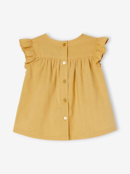 Blouse bébé à volants jaune pâle - vertbaudet enfant 