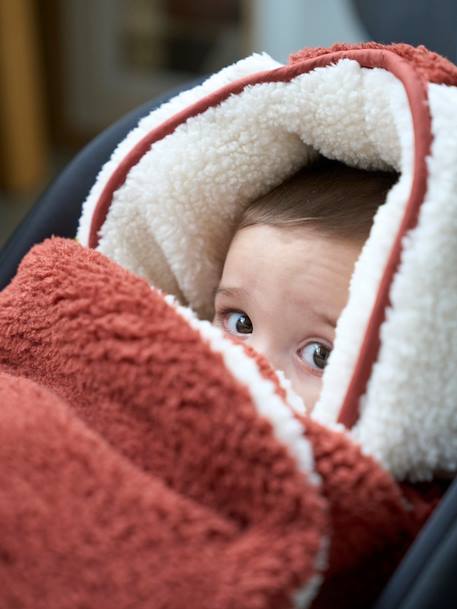 Voetenzak kinderwagen en reiswieg van sherpa Foxy saffraan - vertbaudet enfant 