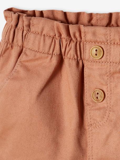 Short met elastische taille voor baby's celadongroen+klei - vertbaudet enfant 