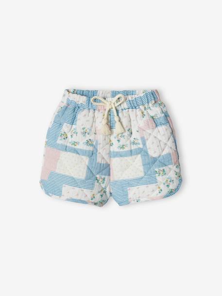 Short matelassé bébé effet patchwork blanc - vertbaudet enfant 