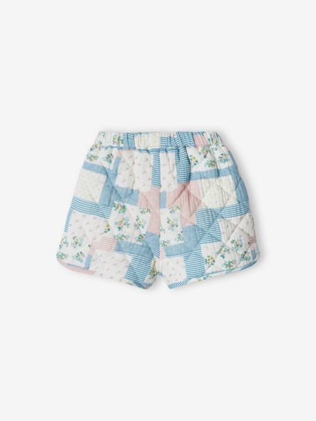 Short matelassé bébé effet patchwork blanc - vertbaudet enfant 