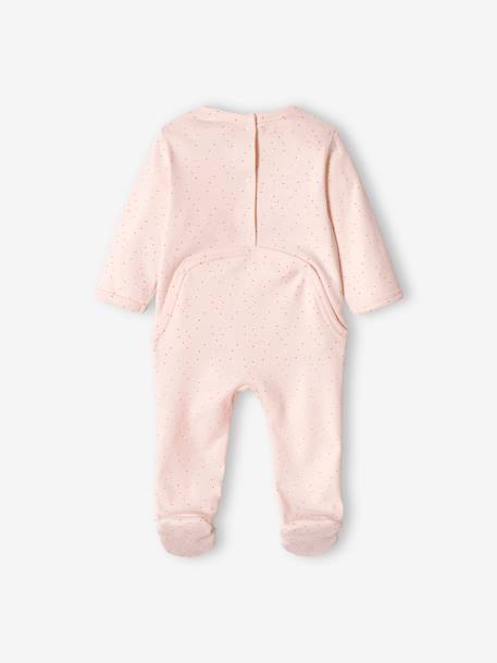 Lot de 2 dors-bien 'cerise' bébé fille interlock rose pâle - vertbaudet enfant 