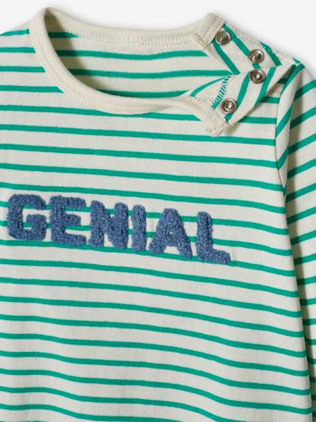 T-shirt bericht jongensbaby groen - vertbaudet enfant 