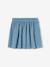 Jupe fille en gaze de coton beige+bleu grisé+rose+vert sauge+vieux rose+violet - vertbaudet enfant 