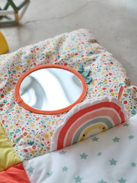 Tapis d'éveil moelleux et ludique bleu+écru+marron+multicolore+noir+rouge - vertbaudet enfant 