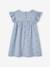 Robe fille gaze de coton brodée fleurs bleu pâle+corail+vanille+vert sauge - vertbaudet enfant 