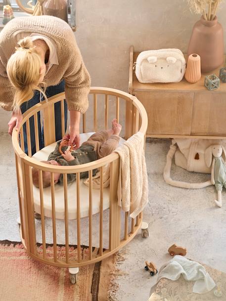 Ledikant Sleepi(TM) Mini V3 STOKKE bruin+wit - vertbaudet enfant 