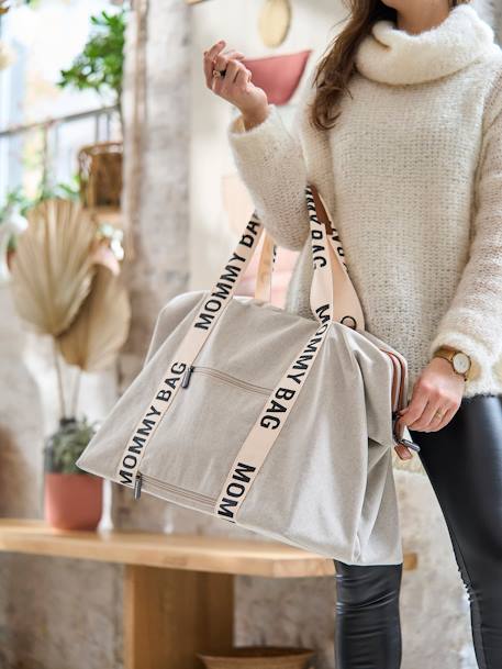 Luiertas Mommy Bag CHILDHOME ecru+groen - vertbaudet enfant 