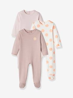 Baby-Pyjama,  overpyjama-Set van 3 basic interlock slaappakjes