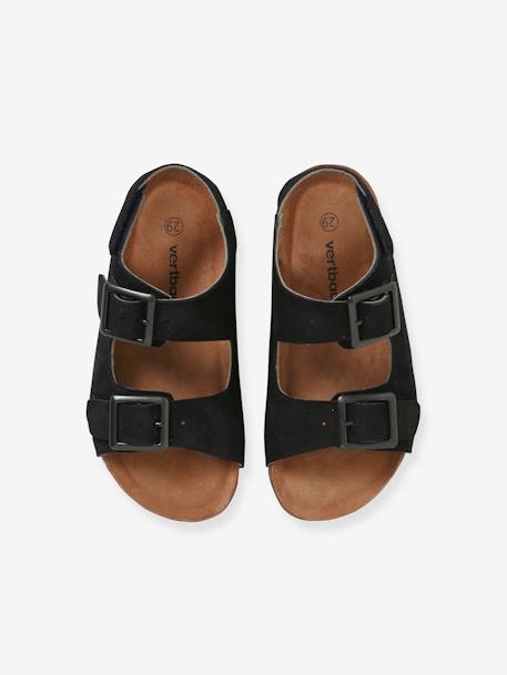 Sandales cuir enfant ouverture totale marine - vertbaudet enfant 