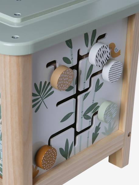 Grand cube d'activités en bois FSC® rose+Tanzanie - vertbaudet enfant 