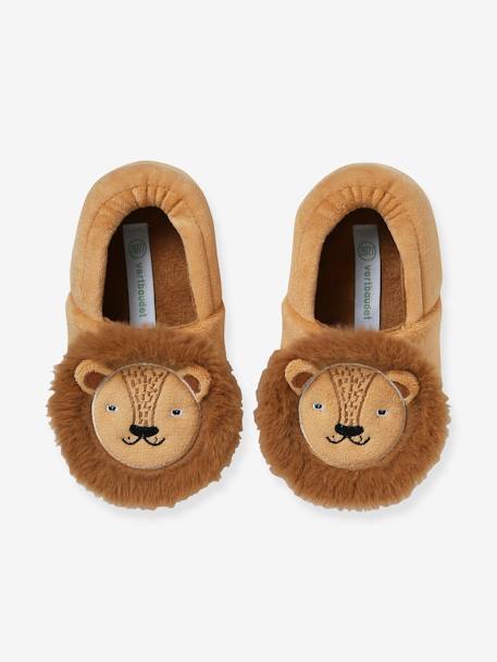 Chaussons bottes fourrés lion pour bébé garçon