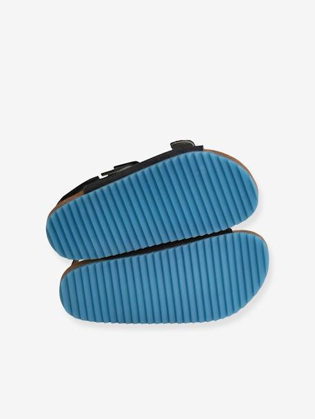 Sandales cuir enfant ouverture totale marine - vertbaudet enfant 