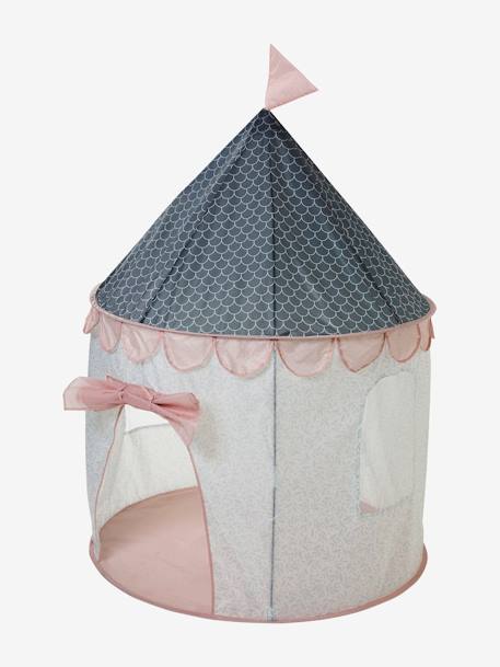 Speeltent Kasteel van stof blauw+rozen - vertbaudet enfant 