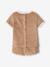 Badstoffen babyset met T-shirt en short blauw, gestreept+taupe - vertbaudet enfant 