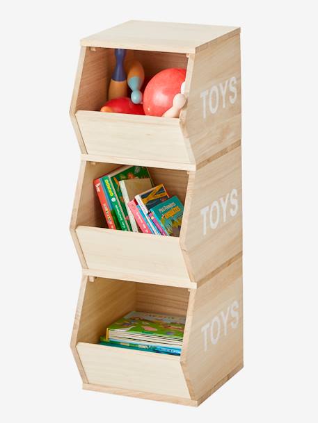 Meuble vertical 3 bacs Toys bois - vertbaudet enfant 