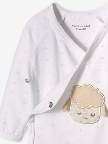 3-delige kraamset in puntschuim blauwgroen+gemêleerd beige - vertbaudet enfant 