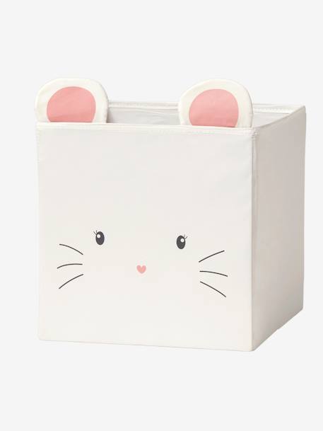 Lot de 3 bacs de rangement Souris Champêtre blanc imprimé - vertbaudet enfant 