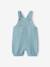 Newborn salopette van gevoerd hydrofiel katoen beige+blauwgroen+gebleekt denim - vertbaudet enfant 