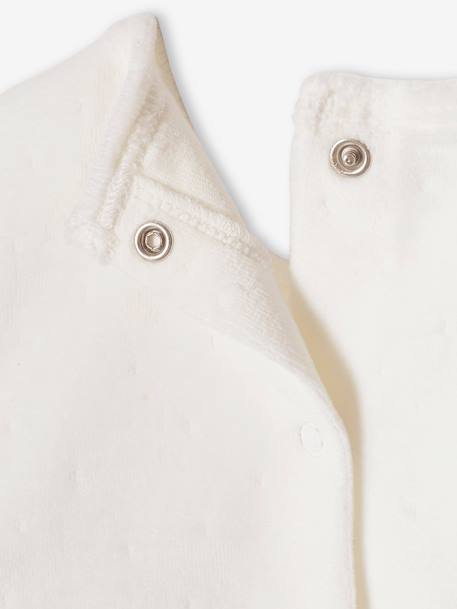 Pyjama bébé mixte en velours ours écru - vertbaudet enfant 