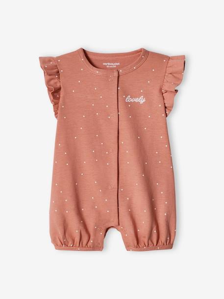 Set van 2 'lovely' jumpsuits voor baby's rouge - vertbaudet enfant 