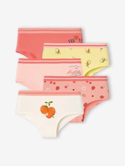 -Set van 5 shorts fruitmotief meisjes