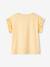T-shirt fille motif fantaisie manches courtes volantées anthracite+jaune pâle+marine+rose pâle - vertbaudet enfant 