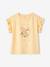 T-shirt fille motif fantaisie manches courtes volantées anthracite+jaune pâle+marine+rose pâle - vertbaudet enfant 