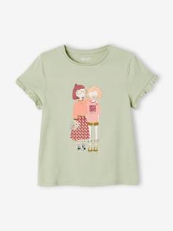 Meisje-T-shirt, souspull-T-shirt-Meisjes T-shirt "fiets"