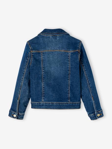 Personaliseerbare denim jasje voor meisjes double stone+stone - vertbaudet enfant 