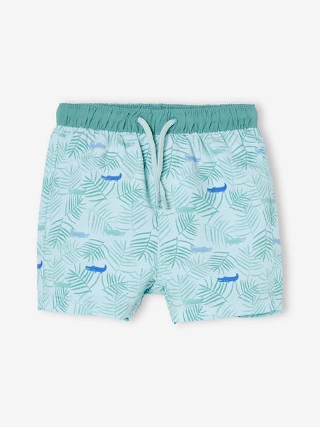 Bedrukte zwemshort voor babyjongens blauwgroen - vertbaudet enfant 