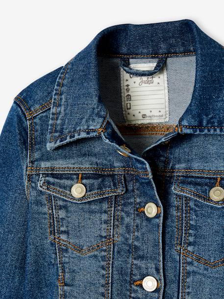 Personaliseerbare denim jasje voor meisjes double stone+stone - vertbaudet enfant 