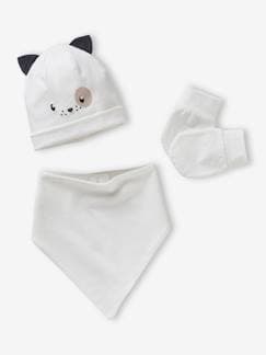 Baby-Accessoires-Setje hond muts + wanten + sjaal met personaliseerbare print voor baby's