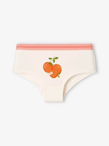 Set van 5 shorts fruitmotief meisjes perzik - vertbaudet enfant 