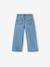 Jean fille large bas effiloché denim bleached+stone - vertbaudet enfant 