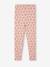 Legging à fleurs maille pointelle fille rose poudré - vertbaudet enfant 