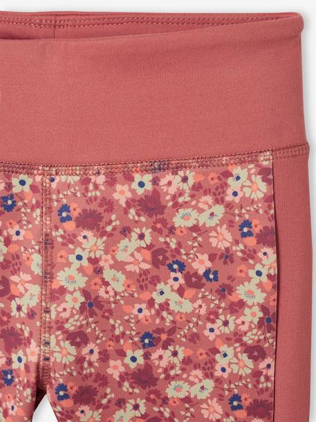 Ensemble de sport t-shirt et corsaire fille motif 'sunrise' irisé écru - vertbaudet enfant 