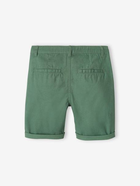 Chino bermuda voor jongens beige+BLAUW+grijsblauw+groen+rood+zandbeige - vertbaudet enfant 