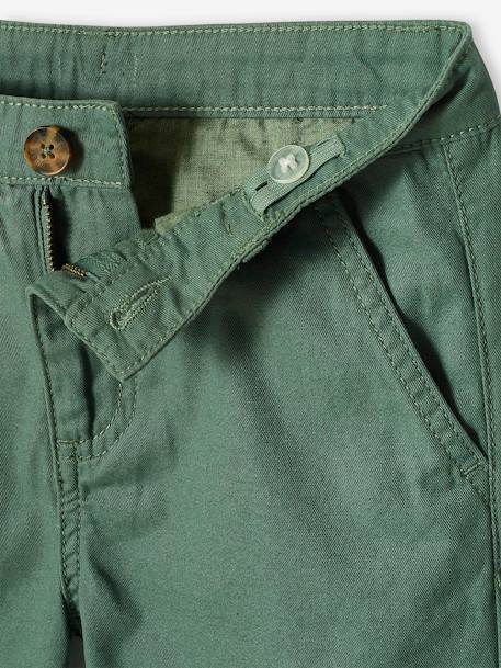 Chino bermuda voor jongens beige+BLAUW+grijsblauw+groen+rood+zandbeige - vertbaudet enfant 