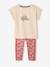 Ensemble de sport t-shirt et corsaire fille motif 'sunrise' irisé écru - vertbaudet enfant 