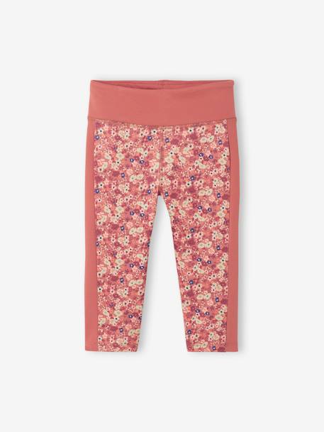 Ensemble de sport t-shirt et corsaire fille motif 'sunrise' irisé écru - vertbaudet enfant 