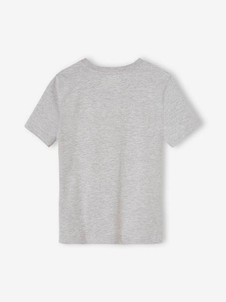 Jongensshirt met pailletten gemêleerd grijs - vertbaudet enfant 