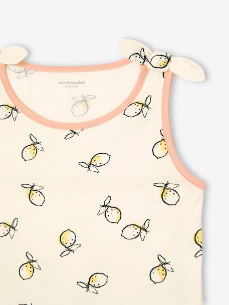 Nachthemd voor meisjes citroenen ecru - vertbaudet enfant 