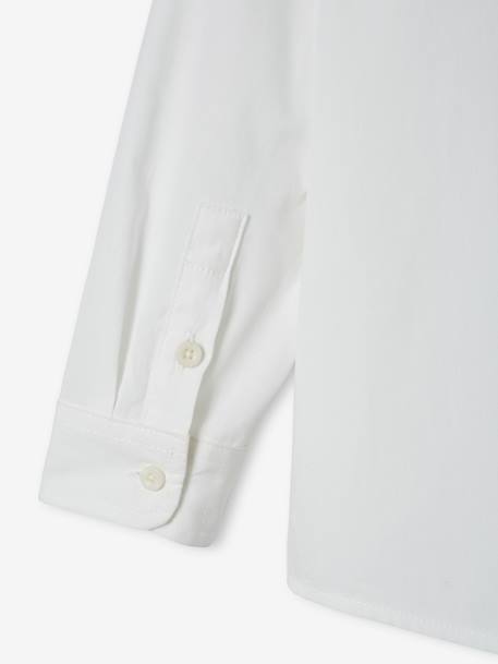 Chemise blanche en popeline manches longues garçon blanc - vertbaudet enfant 