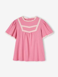 Meisjes-bloes-T-shirt met opengewerkte details  - vertbaudet enfant