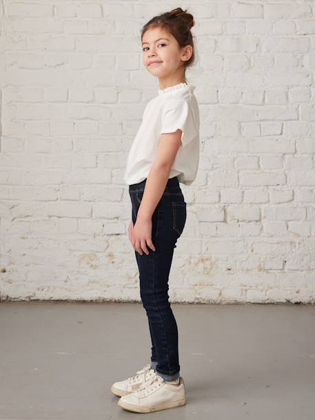 Jean fille tregging Basics bleu jean+stone - vertbaudet enfant 
