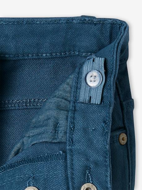 Pantalon fille mom MorphologiK fin encre+rose poudré+vert sapin - vertbaudet enfant 