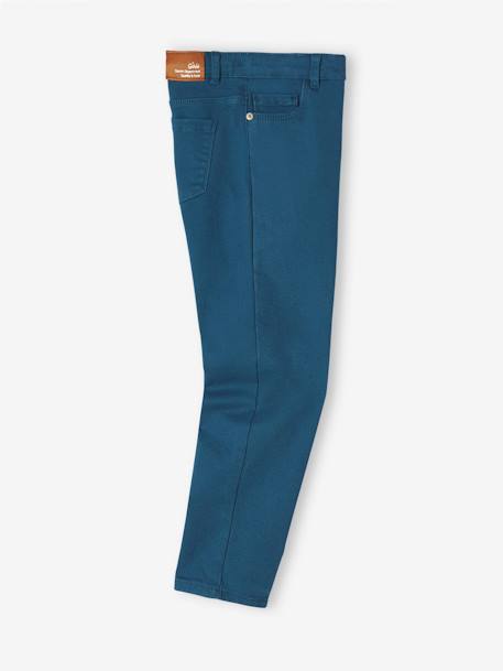 Pantalon fille mom MorphologiK fin encre+rose poudré+vert sapin - vertbaudet enfant 