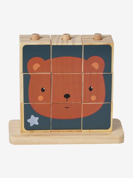 Puzzle de cubes à empiler en bois FSC® bois - vertbaudet enfant 