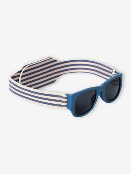 Lunettes de soleil à bandeau rayé bébé garçon bleu glacier - vertbaudet enfant 